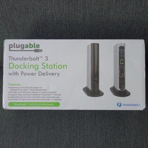 Plugable Thunderbolt 3 Docking Station with Power Delivery TBT3-UDV *Brand New*